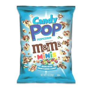Candy Pop M&Ms Mini Candy Coated Popcorn 1oz 8ct